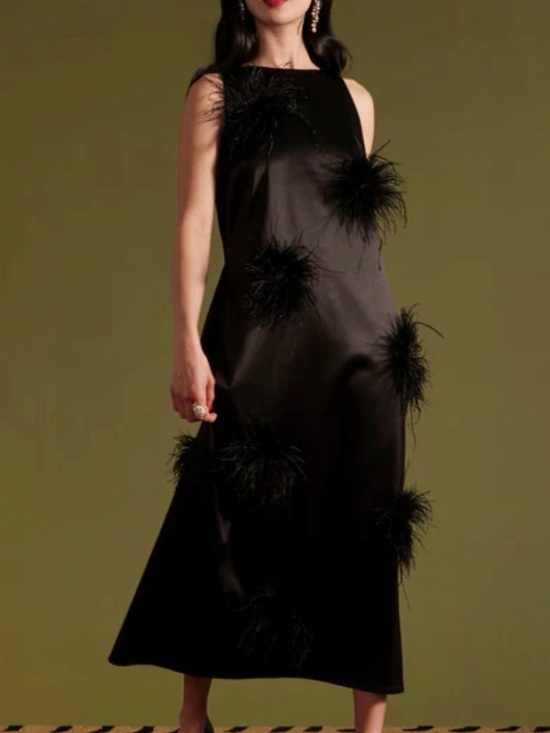 Frances Valentine Dresses & Skirts - Frances Valentine Francesca Feather Maxi Dress NWTs Small